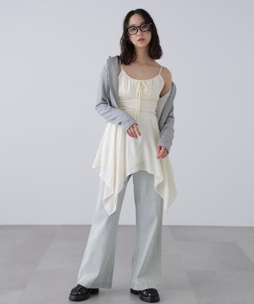 FREE'S MART（フリーズマート）の「イレヘムチュニックキャミワンピース（ワンピース・レディース・ブラック/ホワイト/ホワイト系その他・FREE）」の10枚目の写真