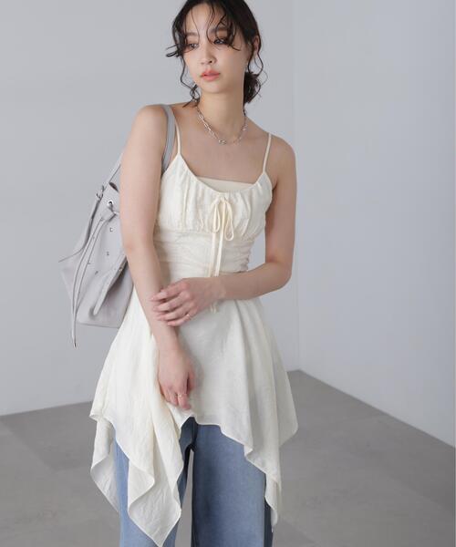 FREE'S MART（フリーズマート）の「イレヘムチュニックキャミワンピース（ワンピース・レディース・ブラック/ホワイト/ホワイト系その他・FREE）」の12枚目の写真