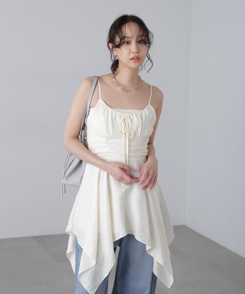 FREE'S MART（フリーズマート）の「イレヘムチュニックキャミワンピース（ワンピース・レディース・ブラック/ホワイト/ホワイト系その他・FREE）」の13枚目の写真