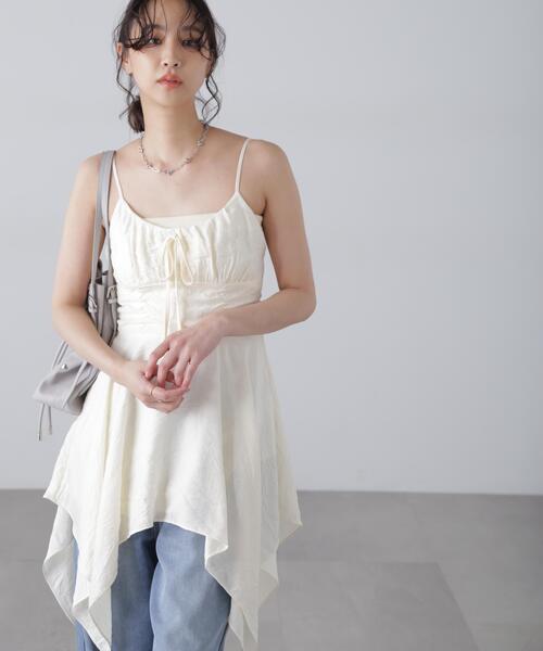 FREE'S MART（フリーズマート）の「イレヘムチュニックキャミワンピース（ワンピース・レディース・ブラック/ホワイト/ホワイト系その他・FREE）」の16枚目の写真