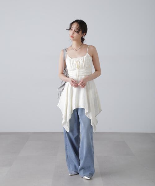 FREE'S MART（フリーズマート）の「イレヘムチュニックキャミワンピース（ワンピース・レディース・ブラック/ホワイト/ホワイト系その他・FREE）」の20枚目の写真