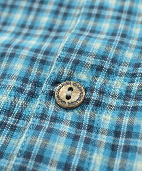 Quiksilver（クイックシルバー）の「【USED】90’s QUIKSILVER チェック柄 ハーフスリーブ シャツ（シャツ/ブラウス・メンズ・ブルー・MEDIUM）」の3枚目の写真