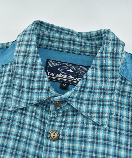 Quiksilver（クイックシルバー）の「【USED】90’s QUIKSILVER チェック柄 ハーフスリーブ シャツ（シャツ/ブラウス・メンズ・ブルー・MEDIUM）」の4枚目の写真