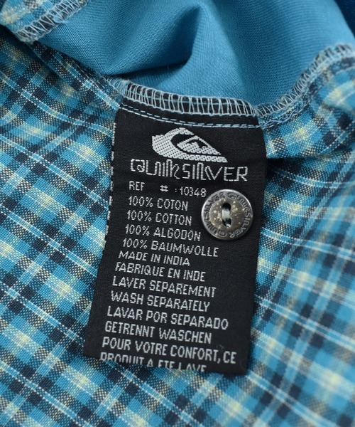 Quiksilver（クイックシルバー）の「【USED】90’s QUIKSILVER チェック柄 ハーフスリーブ シャツ（シャツ/ブラウス・メンズ・ブルー・MEDIUM）」の6枚目の写真
