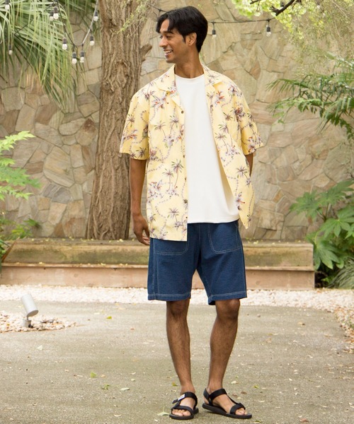 Kahiko(カヒコ)の「【Kahiko】KY'S ハイビパームMEN'Sアロハシャツ(シャツ/ブラウス・メンズ・ネイビー/イエロー・L/M)」の4枚目の写真