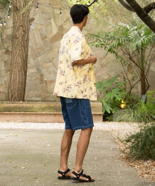 Kahiko(カヒコ)の「【Kahiko】KY'S ハイビパームMEN'Sアロハシャツ(シャツ/ブラウス・メンズ・ネイビー/イエロー・L/M)」の5枚目の写真