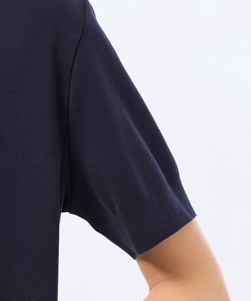 MACKINTOSH PHILOSOPHY（ﾏｯｷﾝﾄｯｼｭ ﾌｨﾛｿﾌｨｰ）の「シルキーコットンハイゲージニット（Tシャツ/カットソー・レディース・ライトイエロー/ブラウン系その他4/オフホワイト/ダークネイビー・38）」の12枚目の写真