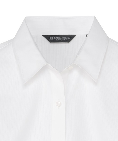 TOKYO SHIRTS(トウキョウシャツ)の「【透け防止】 形態安定ノンアイロン レギュラー 長袖ビジネスワイシャツ(ビジネスシャツ・レディース・ホワイト・XS/S/M/L/LL/XL)」の4枚目の写真