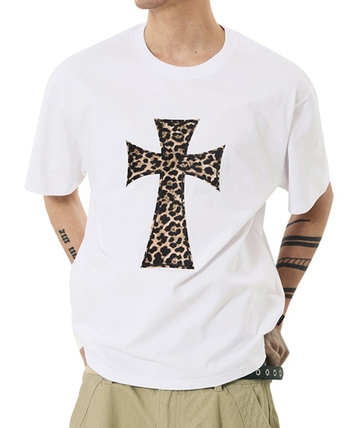 OY(オーワイ)の「『OY/オーワイ』ANIMAL CROSS TEE/アニマルクロスTシャツ(Tシャツ/カットソー・メンズ・グレー/ホワイト・L/M)」の2枚目の写真