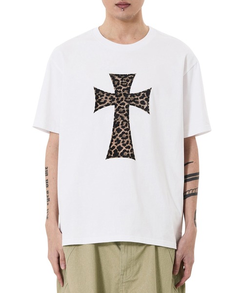 OY(オーワイ)の「『OY/オーワイ』ANIMAL CROSS TEE/アニマルクロスTシャツ(Tシャツ/カットソー・メンズ・グレー/ホワイト・L/M)」の3枚目の写真