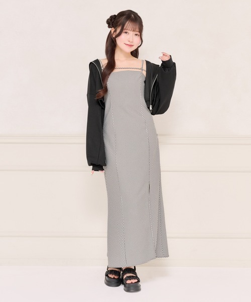 apres jour(アプレジュール)の「【UVカット】ダブルジップショートパーカー(パーカー・レディース・オフホワイト/ライトブルー/ブラック・X-LARGE/フリー)」の10枚目の写真