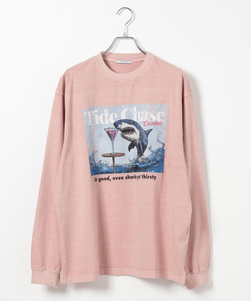 BAYFLOW（ベイフロー）の「［WEB限定］ヴィンテージライクアニマルロンT（Tシャツ/カットソー・メンズ・オフホワイト/チャコール/ピンク・MEDIUM/LARGE）」の10枚目の写真