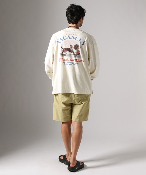 BAYFLOW（ベイフロー）の「［WEB限定］ヴィンテージライクアニマルロンT（Tシャツ/カットソー・メンズ・オフホワイト/チャコール/ピンク・MEDIUM/LARGE）」の19枚目の写真