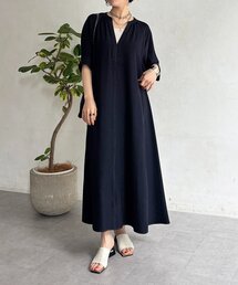 un dix cors（アンディコール）の「【低身長サイズあり！】【全骨格細見え！】ステッチスキッパーワンピース（ワンピース）」