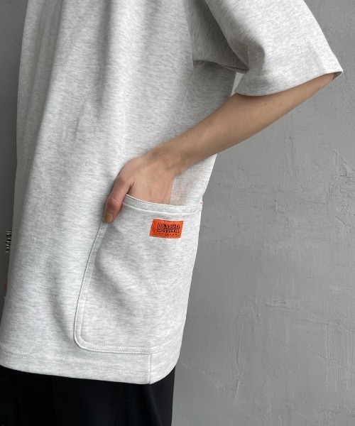 UNIVERSAL OVERALL（ユニバーサルオーバーオール）の「[UNIVERSAL OVERALL/ユニバーサルオーバーオール] 別注 ポンチカバーオールTシャツ（Tシャツ/カットソー・レディース・オフホワイト/ブラック/ライトグレー/チャコールグレー・L/M/S）」の20枚目の写真