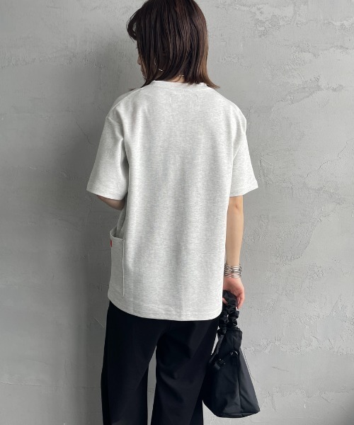 UNIVERSAL OVERALL（ユニバーサルオーバーオール）の「[UNIVERSAL OVERALL/ユニバーサルオーバーオール] 別注 ポンチカバーオールTシャツ（Tシャツ/カットソー・レディース・オフホワイト/ブラック/ライトグレー/チャコールグレー・L/M/S）」の15枚目の写真