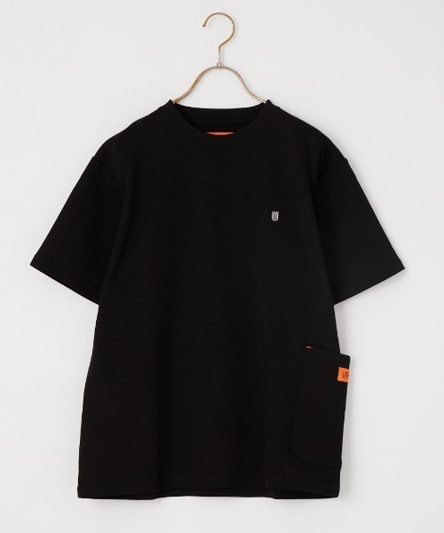 UNIVERSAL OVERALL（ユニバーサルオーバーオール）の「[UNIVERSAL OVERALL/ユニバーサルオーバーオール] 別注 ポンチカバーオールTシャツ（Tシャツ/カットソー・レディース・オフホワイト/ブラック/ライトグレー/チャコールグレー・L/M/S）」の22枚目の写真