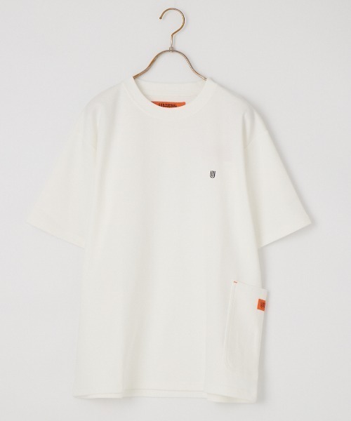 UNIVERSAL OVERALL（ユニバーサルオーバーオール）の「[UNIVERSAL OVERALL/ユニバーサルオーバーオール] 別注 ポンチカバーオールTシャツ（Tシャツ/カットソー・レディース・オフホワイト/ブラック/ライトグレー/チャコールグレー・L/M/S）」の21枚目の写真