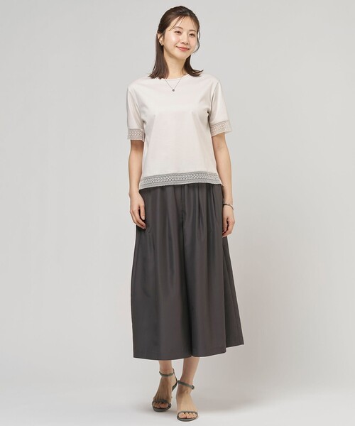 J.PRESS Ladies(J.プレス レディス)の「エアリースパンボイル ガウチョ パンツ(その他パンツ・レディース・ベージュ系/グレー系/ネイビー系・XS/S)」の12枚目の写真