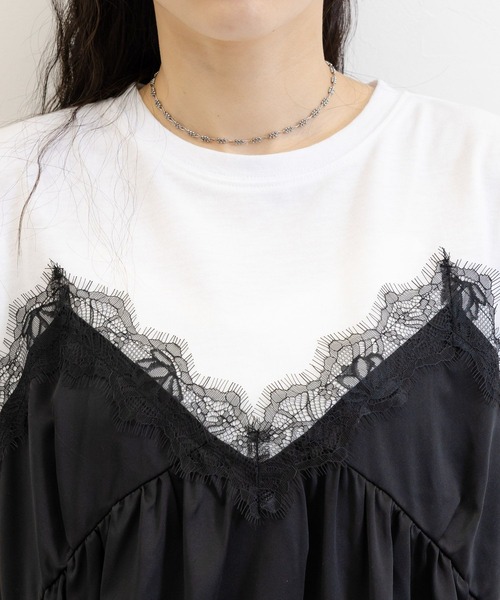 RAGEBLUE(レイジブルー)の「ビスチェドッキングTシャツ(Tシャツ/カットソー・レディース・ホワイト系/グレー系・FREE)」の17枚目の写真