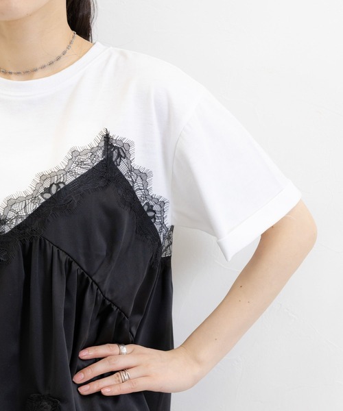 RAGEBLUE(レイジブルー)の「ビスチェドッキングTシャツ(Tシャツ/カットソー・レディース・ホワイト系/グレー系・FREE)」の18枚目の写真