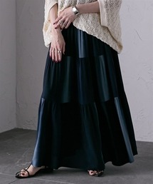 【接触冷感】ひやっとグラデーションティアードスカート［Soiunique］