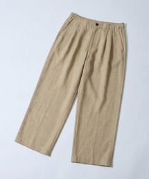 ABAHOUSE | リネンブレンド 2タック イージーワイドスラックス / ワイドパンツ(その他パンツ)