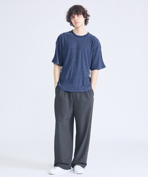 ABAHOUSE（アバハウス）の「リネンブレンド 2タック イージーワイドスラックス / ワイドパンツ（その他パンツ・メンズ・チャコールグレー/ベージュ・46/48）」の14枚目の写真