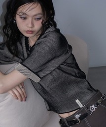VACANCY（ヴァカンシー）の「配色プレーティングハーフスリーブリブニット/新色追加（Tシャツ/カットソー）」