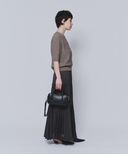 1er Arrondissement(プルミエアロンディスモン)の「楊柳サテンティアードプリーツスカート(スカート・レディース・グリーン系その他4/グレー系その他7/ベージュ・36/38)」の19枚目の写真