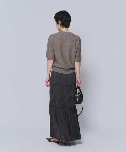 1er Arrondissement(プルミエアロンディスモン)の「楊柳サテンティアードプリーツスカート(スカート・レディース・グリーン系その他4/グレー系その他7/ベージュ・36/38)」の20枚目の写真
