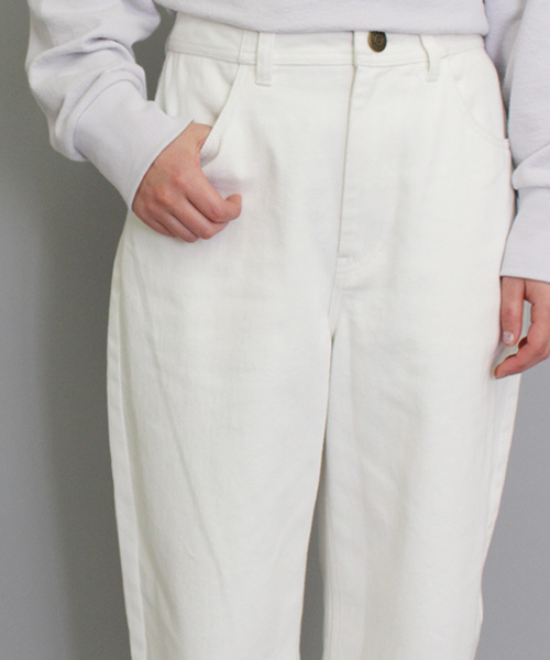 mystic（ミスティック）の「【mystic】ラウンドデニムパンツ（デニムパンツ・レディース・オフホワイト/ブルー/ネイビー・2/1）」の5枚目の写真