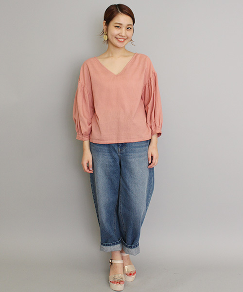 mystic（ミスティック）の「【mystic】ラウンドデニムパンツ（デニムパンツ・レディース・オフホワイト/ブルー/ネイビー・2/1）」の8枚目の写真