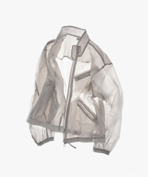 WMC（ダブリューエムシー）の「[UVプロテクション] 2WAYシアードスタンドネックジャケット_GREY（ナイロンジャケット）」