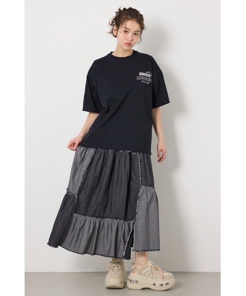 RODEO CROWNS WIDE BOWL(ロデオクラウンズワイドボウル)の「Graffiti プリントTシャツ(Tシャツ/カットソー・レディース・ブラック/カーキ/ピンク/オフホワイト・MEDIUM/LARGE)」の8枚目の写真