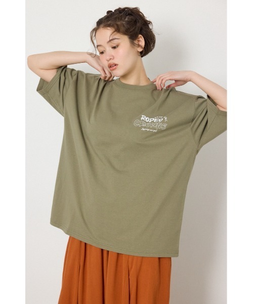 RODEO CROWNS WIDE BOWL(ロデオクラウンズワイドボウル)の「Graffiti プリントTシャツ(Tシャツ/カットソー・レディース・ブラック/カーキ/ピンク/オフホワイト・MEDIUM/LARGE)」の14枚目の写真