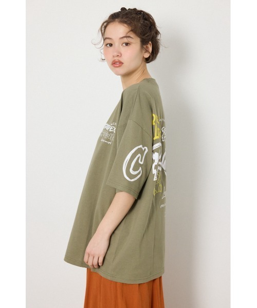 RODEO CROWNS WIDE BOWL(ロデオクラウンズワイドボウル)の「Graffiti プリントTシャツ(Tシャツ/カットソー・レディース・ブラック/カーキ/ピンク/オフホワイト・MEDIUM/LARGE)」の15枚目の写真