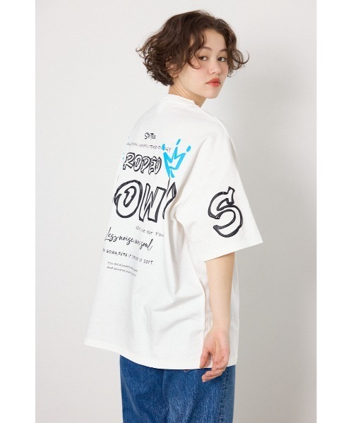 RODEO CROWNS WIDE BOWL(ロデオクラウンズワイドボウル)の「Graffiti プリントTシャツ(Tシャツ/カットソー・レディース・ブラック/カーキ/ピンク/オフホワイト・MEDIUM/LARGE)」の22枚目の写真