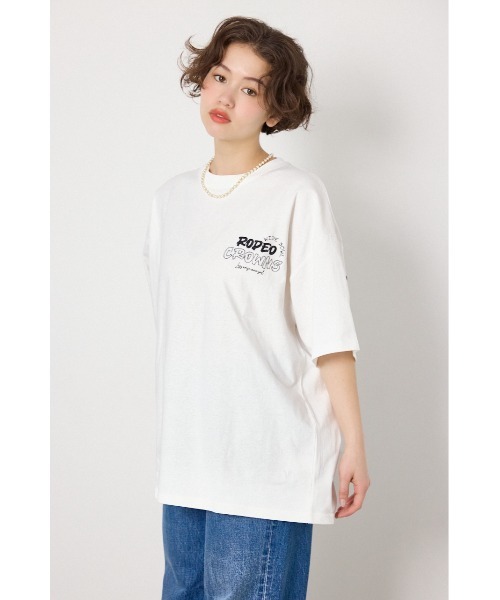 RODEO CROWNS WIDE BOWL(ロデオクラウンズワイドボウル)の「Graffiti プリントTシャツ(Tシャツ/カットソー・レディース・ブラック/カーキ/ピンク/オフホワイト・MEDIUM/LARGE)」の19枚目の写真