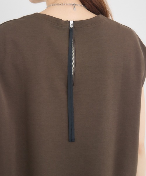 KATHARINE ROSS（キャサリンロス）の「L’ombreレースヘムロゴTシャツ（Tシャツ/カットソー・レディース・ブラウン/オフホワイト/ブラック・FREE）」の13枚目の写真