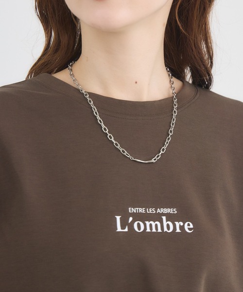 KATHARINE ROSS（キャサリンロス）の「L’ombreレースヘムロゴTシャツ（Tシャツ/カットソー・レディース・ブラウン/オフホワイト/ブラック・FREE）」の18枚目の写真