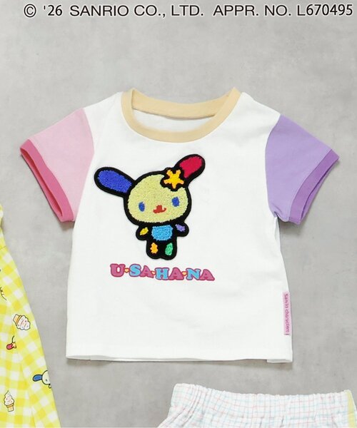 sanrio(산리오)의 「산리오 캐릭터즈 사가라 와펜 T셔츠(T셔츠/컷소우)」｜레인보우