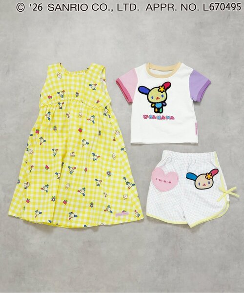 sanrio(サンリオ)の「サンリオキャラクターズ サガラワッペンTシャツ(Tシャツ/カットソー・キッズ・ピンク/レインボー/オフホワイト/パープル・90/100/110/120/130/140)」の6枚目の写真