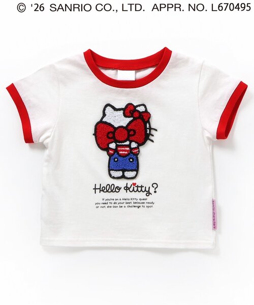 sanrio(サンリオ)の「サンリオキャラクターズ サガラワッペンTシャツ(Tシャツ/カットソー・キッズ・ピンク/レインボー/オフホワイト/パープル・90/100/110/120/130/140)」の8枚目の写真