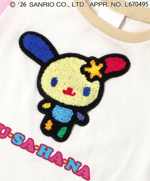 sanrio(サンリオ)の「サンリオキャラクターズ サガラワッペンTシャツ(Tシャツ/カットソー・キッズ・ピンク/レインボー/オフホワイト/パープル・90/100/110/120/130/140)」の9枚目の写真