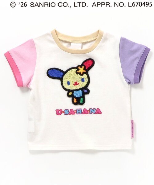 sanrio(サンリオ)の「サンリオキャラクターズ サガラワッペンTシャツ(Tシャツ/カットソー・キッズ・ピンク/レインボー/オフホワイト/パープル・90/100/110/120/130/140)」の16枚目の写真
