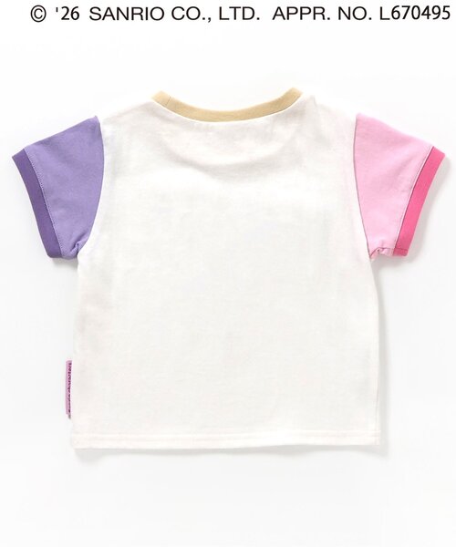 sanrio(サンリオ)の「サンリオキャラクターズ サガラワッペンTシャツ(Tシャツ/カットソー・キッズ・ピンク/レインボー/オフホワイト/パープル・90/100/110/120/130/140)」の17枚目の写真