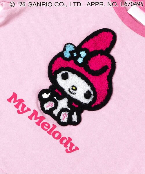 sanrio(サンリオ)の「サンリオキャラクターズ サガラワッペンTシャツ(Tシャツ/カットソー・キッズ・ピンク/レインボー/オフホワイト/パープル・90/100/110/120/130/140)」の19枚目の写真
