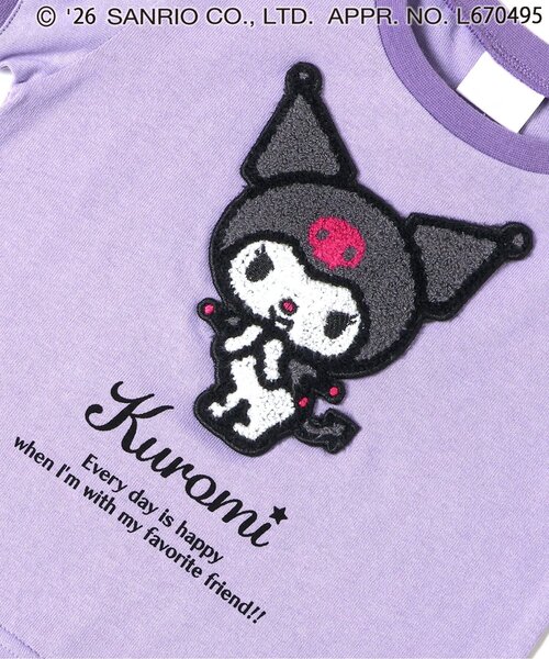 sanrio(サンリオ)の「サンリオキャラクターズ サガラワッペンTシャツ(Tシャツ/カットソー・キッズ・ピンク/レインボー/オフホワイト/パープル・90/100/110/120/130/140)」の20枚目の写真