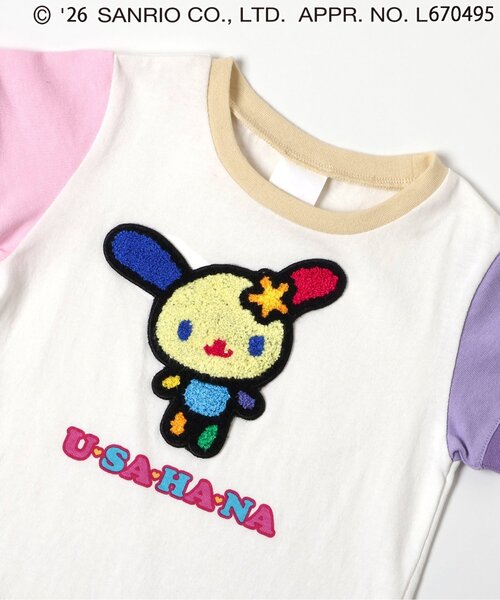 sanrio(サンリオ)の「サンリオキャラクターズ サガラワッペンTシャツ(Tシャツ/カットソー・キッズ・ピンク/レインボー/オフホワイト/パープル・90/100/110/120/130/140)」の21枚目の写真